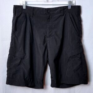 REALTREE NYLON HYBRID FISHING CARGO SHORTS MENS 34 BLACK